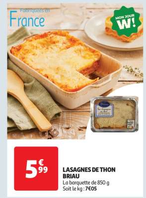 LASAGNES DE THON BRIAU