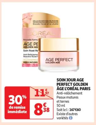 SOIN JOUR AGE PERFECT GOLDEN ÂGE L'ORÉAL PARIS