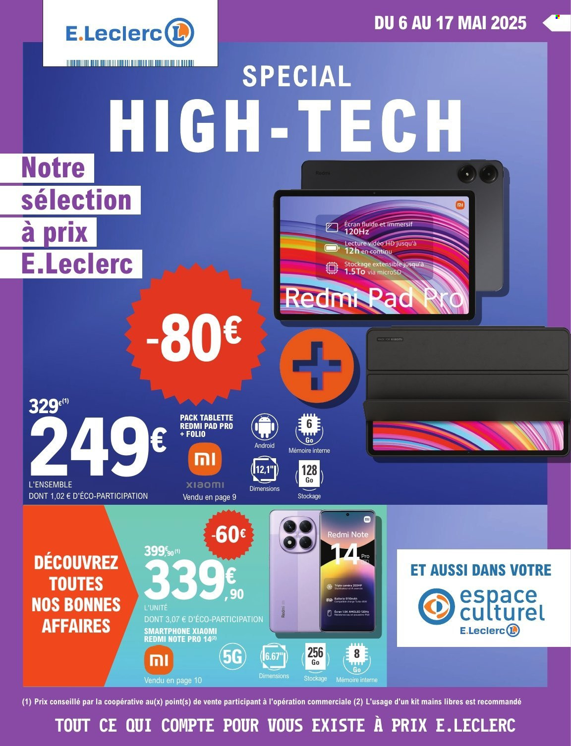 Catalogue E.Leclerc - 06/05/2025 - 17/05/2025. Page 1