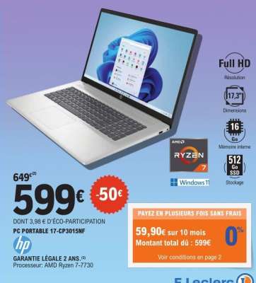 PC PORTABLE 17-CP3015NF