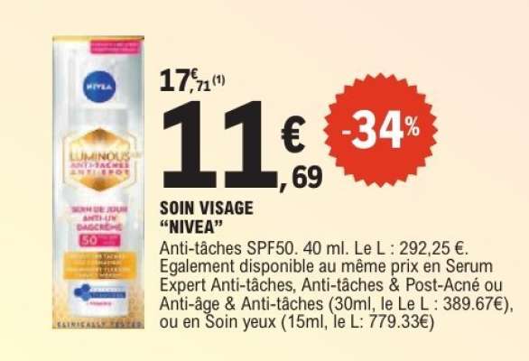 SOIN VISAGE “NIVEA”