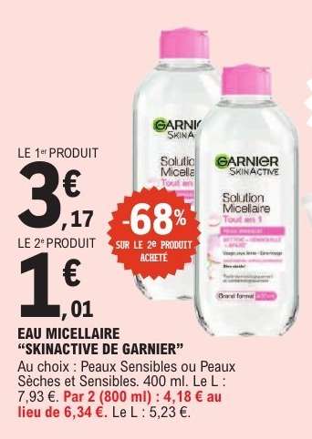 EAU MICELLAIRE 'SKINACTIVE DE GARNIER'