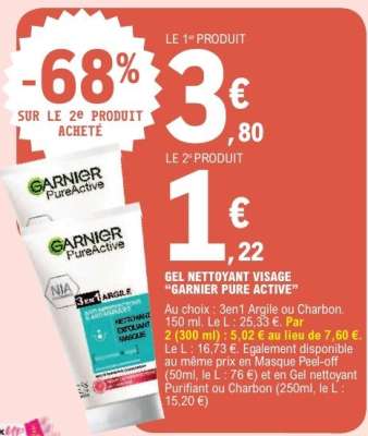 Gel Nettoyant Visage 'Garnier Pure Active'