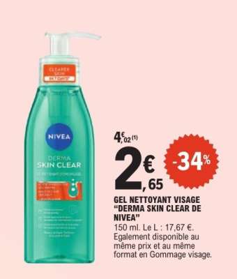 GEL NETTOYANT VISAGE “DERMA SKIN CLEAR DE NIVEA”