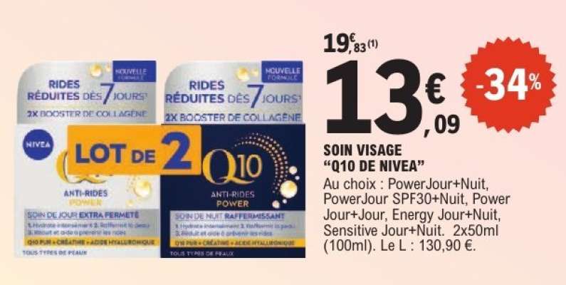 SOIN VISAGE “Q10 DE NIVEA”