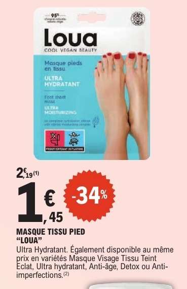 MASQUE TISSU PIED “LOUA”