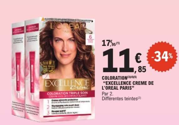 COLORATION "EXCELLENCE CREME DE L'OREAL PARIS"