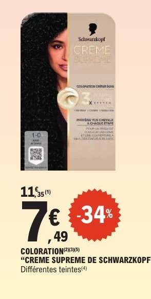 COLORATION “CREME SUPREME DE SCHWARZKOPF”