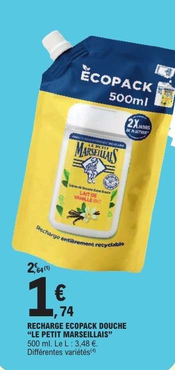 RECHARGE ECOPACK DOUCHE “LE PETIT MARSEILLAIS”