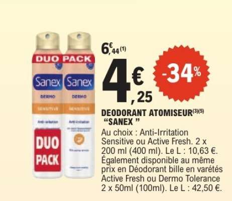 Déodorant Atomiseur Sanex