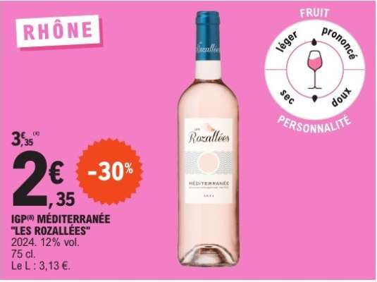 IGP® MÉDITERRANÉE "LES ROZALLÉES"