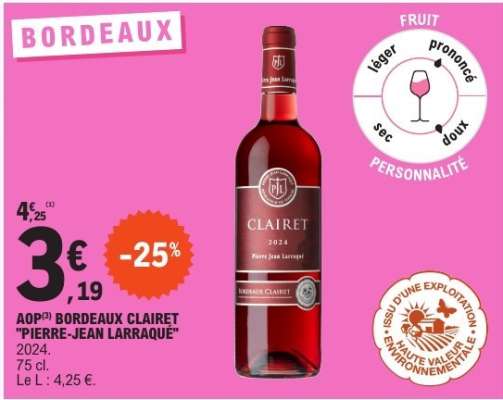 AOP Bordeaux Clairet "Pierre-Jean Larraque"