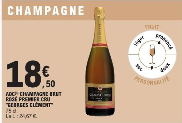 AOC CHAMPAGNE BRUT ROSÉ PREMIER CRU "GEORGES CLÉMENT"