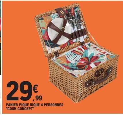PANIER PIQUE NIQUE 4 PERSONNES "COOK CONCEPT"