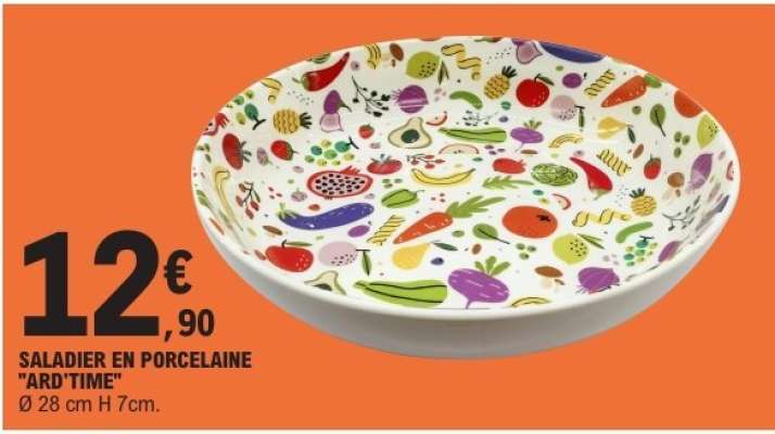 SALADIER EN PORCELAINE "ARD'TIME"