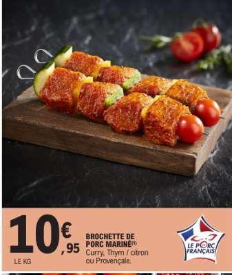 BROCHETTE DE PORC MARINÉ