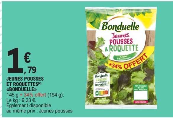 JEUNES POUSSES ET ROQUETTES «BONDUELLE»