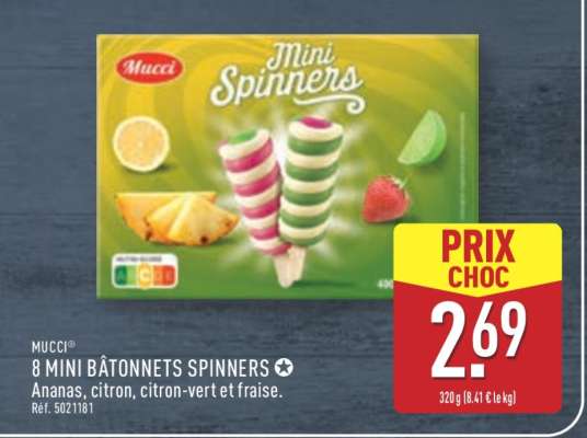 8 MINI BÂTONNETS SPINNERS