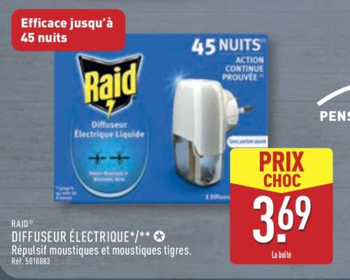 RAID DIFFUSEUR ÉLECTRIQUE