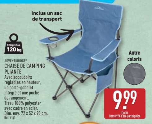 CHAIS DE CAMPING PLIANTE