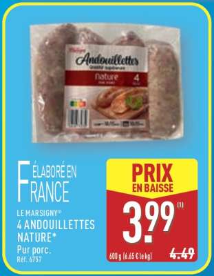 LE MARSIGNY® 4 ANDOUILLETTES NATURE*