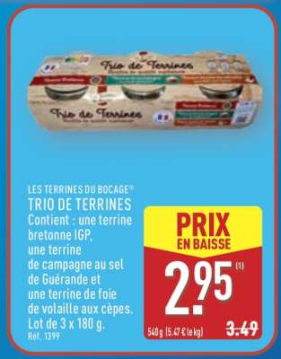 TRIO DE TERRINES