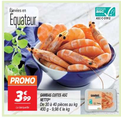 Gambas Cuites ASC Netto