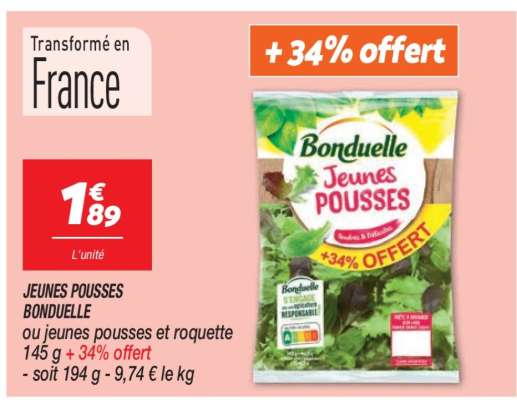 Jeunes pousses BONDUELLE