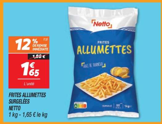 FRITES ALLUMETTES SURGELÉES NETTO