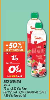 SIROP GRENADINE NETTO