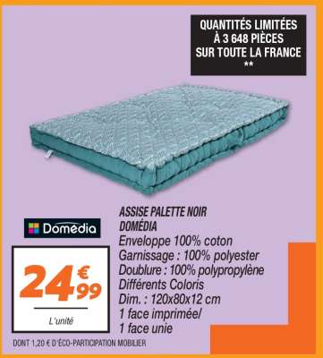 Assise Palette Noir Domédia