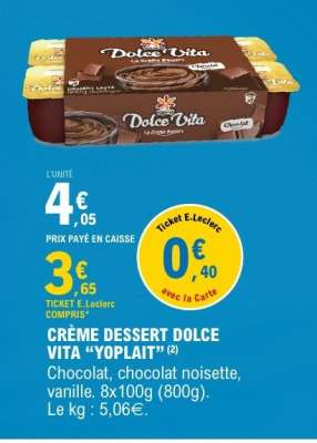 CRÈME DESSERT DOLCE VITA “YOPLAIT”