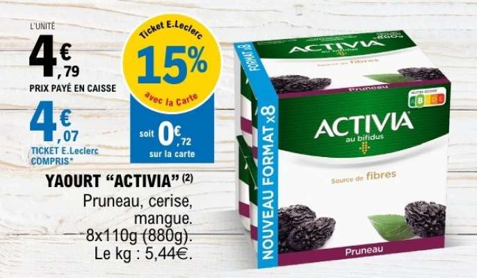 YAOURT 'ACTIVIA'