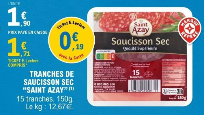 Tranches de Saucisson Sec "Saint Azay"