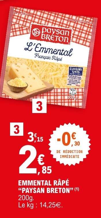 EMMENTAL RÂPÉ "PAYSAN BRETON"
