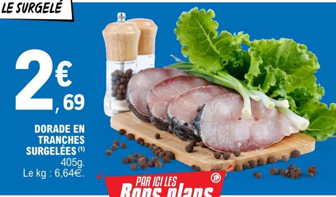 DORADE EN TRANCHES SURGELÉES