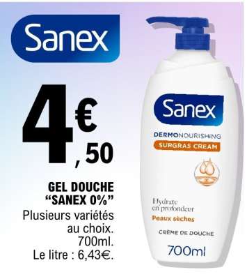 Sanex Gel Douche "Sanex 0%"