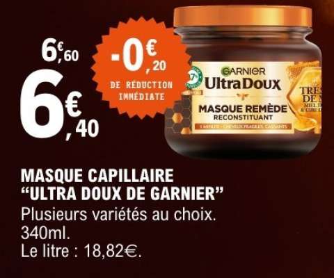 MASQUE CAPILLAIRE “ULTRA DOUX DE GARNIER”