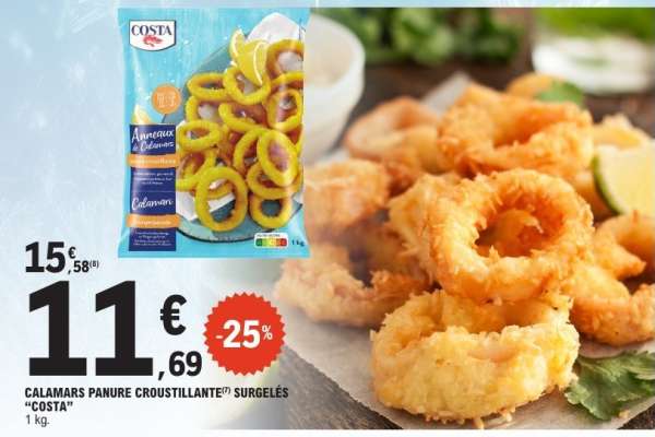 CALAMARS PANURE CROUSTILLANTE SURGELÉS “COSTA”
