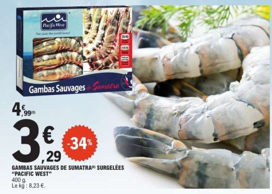 GAMBAS SAUVAGES DE SUMATRA™ SURGELÉES 'PACIFIC WEST'
