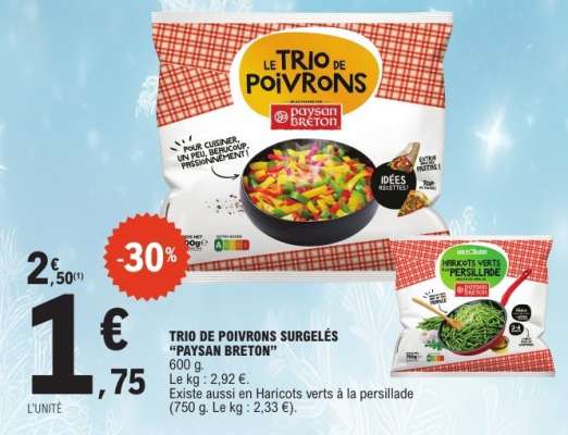 TRIO DE POIVRONS SURGELÉS “PAYSAN BRETON”