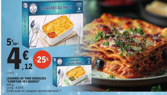 LASAGNES AU THON SURGELEES "COMPTOIR DES MARÉES"