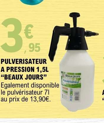PULVERISATEUR A PRESSION 1,5L 'BEAUX JOURS'