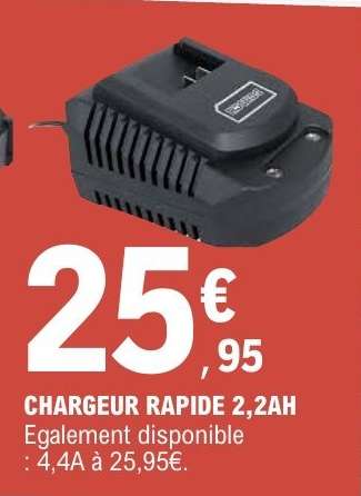 CHARGEUR RAPIDE 2,2AH