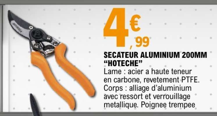 SECATEUR ALUMINIUM 200MM "HOTECHE"
