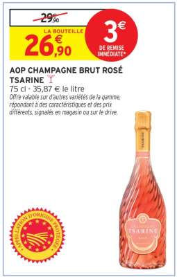 AOP CHAMPAGNE BRUT ROSÉ TSARINE