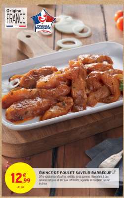 ÉMINCÉ DE POULET SAVEUR BARBECUE