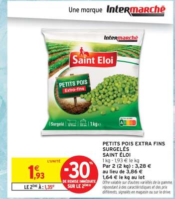 PETITS POIS EXTRA FINS SURGELÉS SAINT ÉLOI