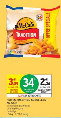 Frites Tradition Surgelées McCain