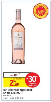 IGP MÉDITERRANÉE ROSÉ SAINT SAGNOL